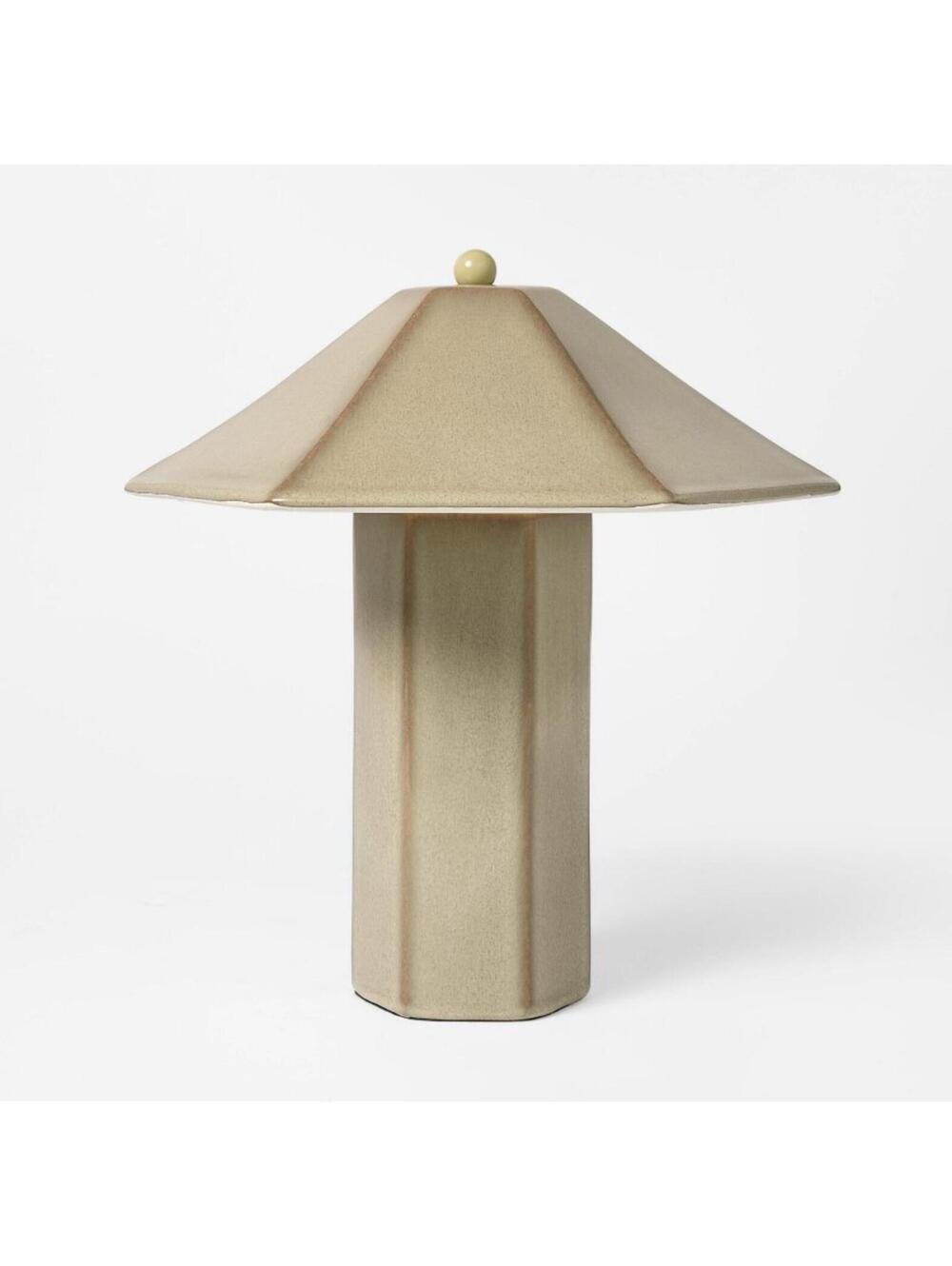 Beige Ceramic Table Lamp with Matching Shade
